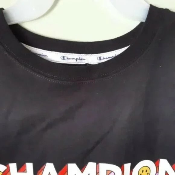 Champion Women Black Tshirt Size 2XL - Picture 4 of 7